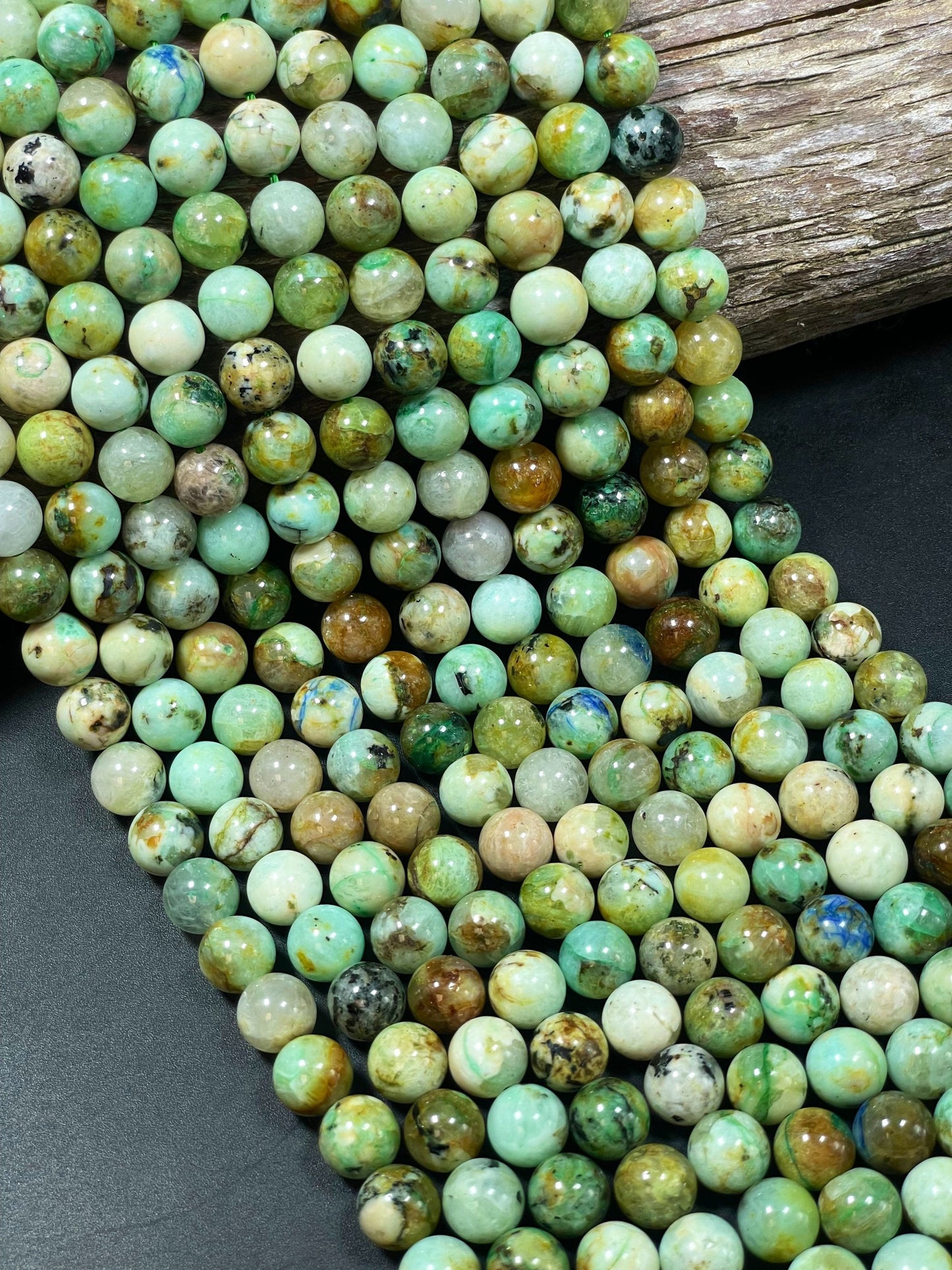 Natural Chrysocolla Gemstone Bead 10mm Round Bead, Beautiful Natural Green Blue Color Chrysocolla Beads