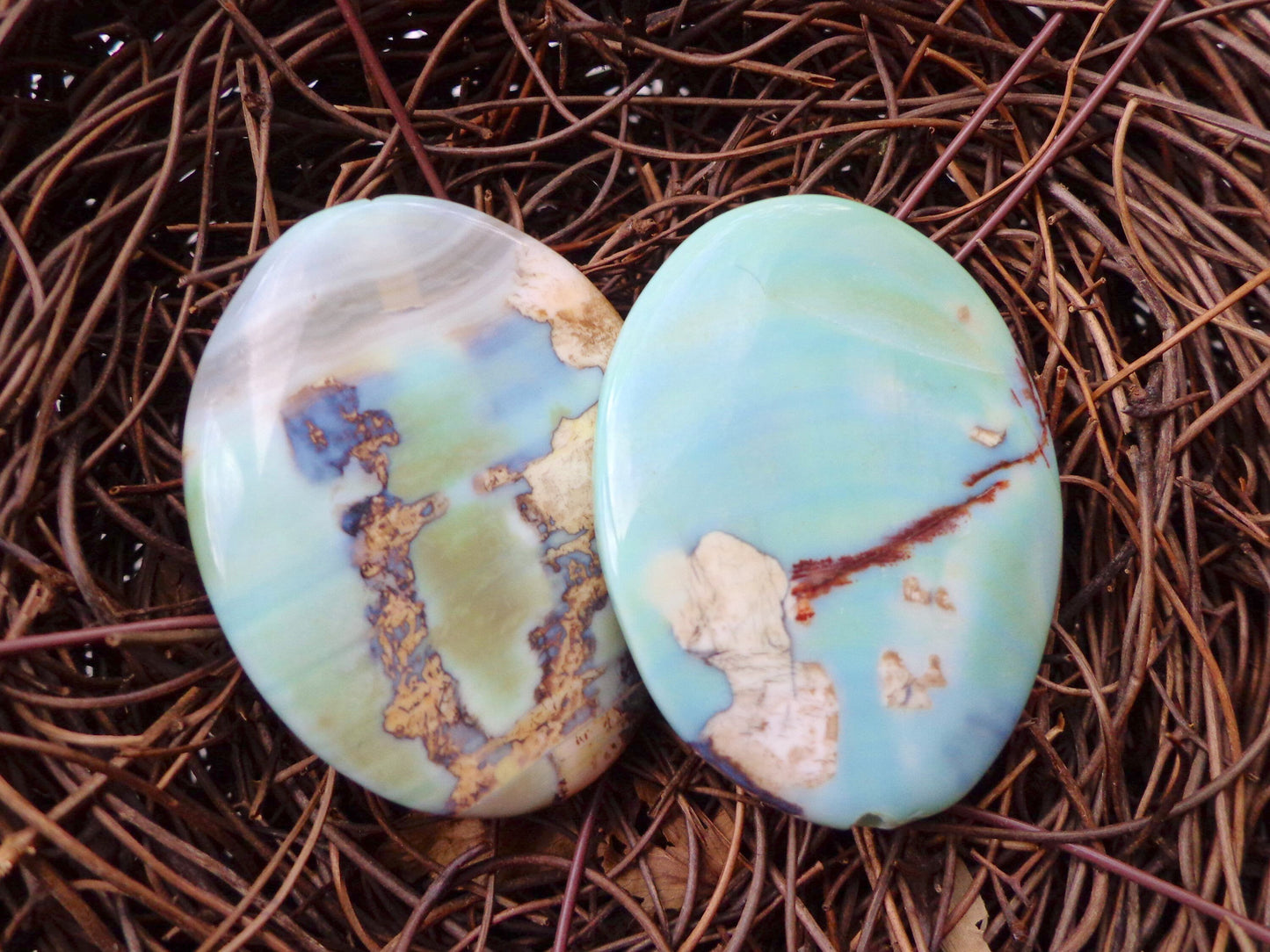 NATURAL Dragon Skin Agate Gemstone Bead 28x17mm Oval Shape, Beautiful Sky Blue Color LOOSE Dragon Skin Agate Beads