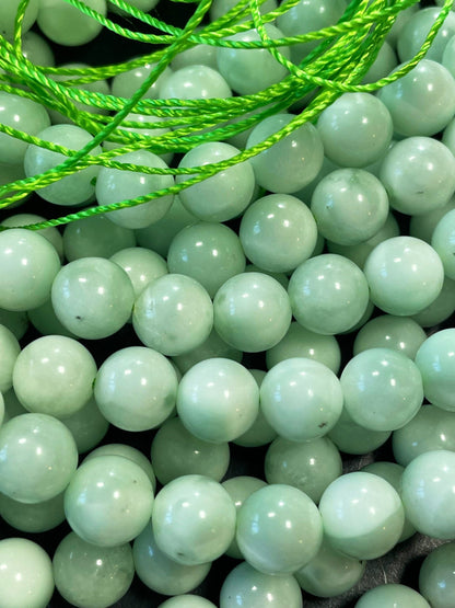 Natural Green Moonstone Angelite Gemstone Bead 4mm 6mm 8mm 10mm Round Beads, Gorgeous Light Green Color Moonstone Angelite Gemstone Beads