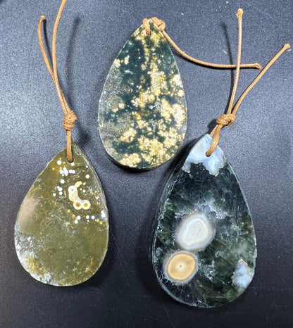 Natural Gemstone Ocean Jasper 36x59mm Teardrop Shape Pendant Beautiful Earthy Colors Loose Bead Loose Pendant Great Quality Jasper!!!