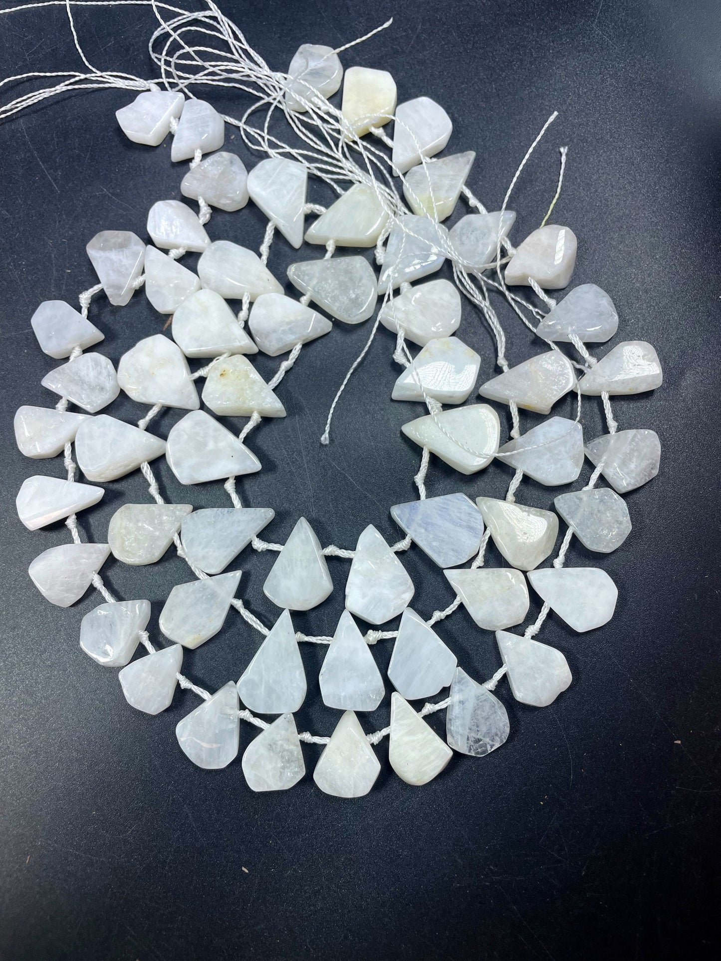 Natural Moonstone Gemstone Bead 10x14mm 14x18mm Teardrop Shape, Gorgeous Natural White Moonstone Gemstone Bead