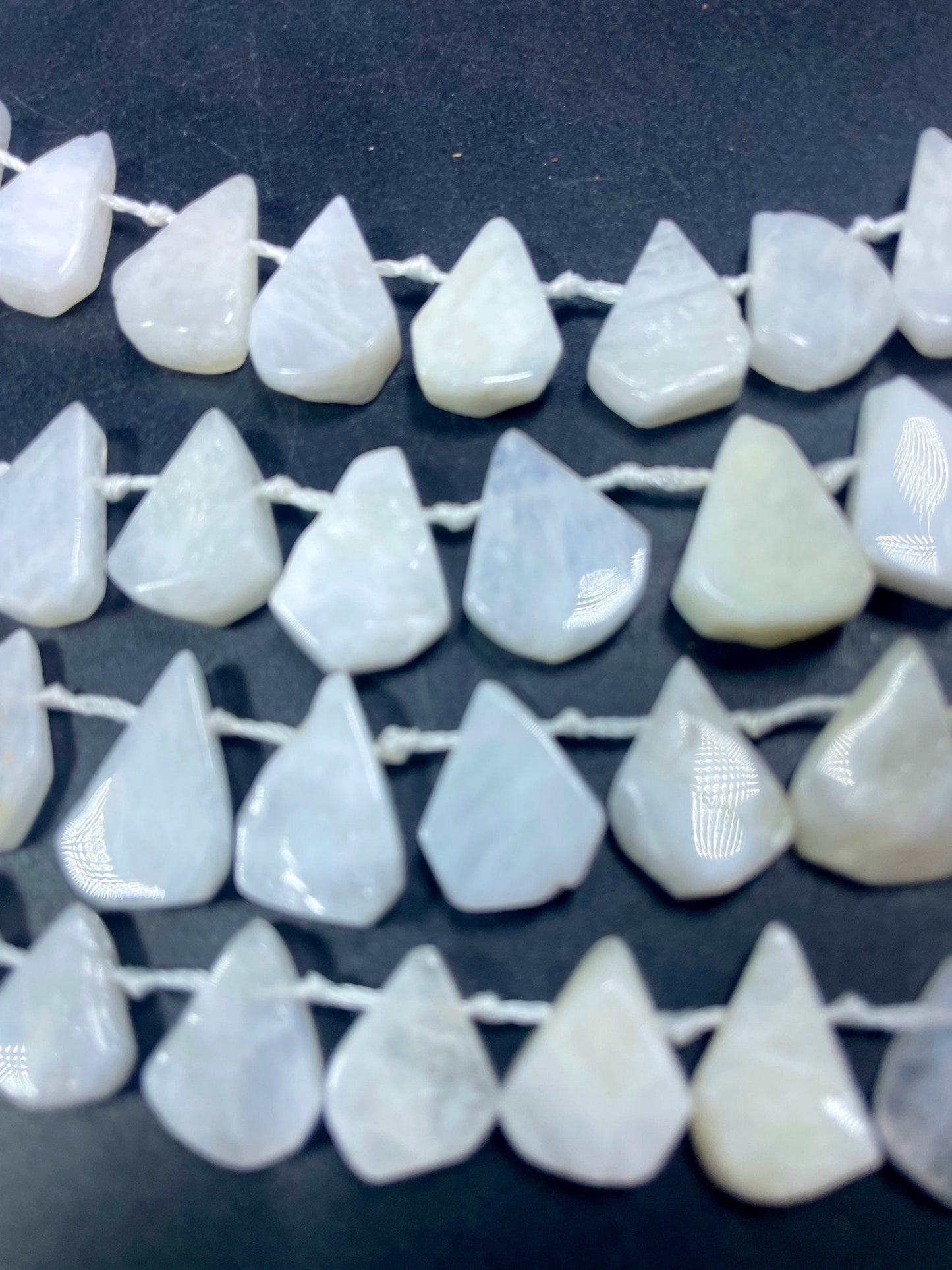 Natural Moonstone Gemstone Bead 10x14mm 14x18mm Teardrop Shape, Gorgeous Natural White Moonstone Gemstone Bead