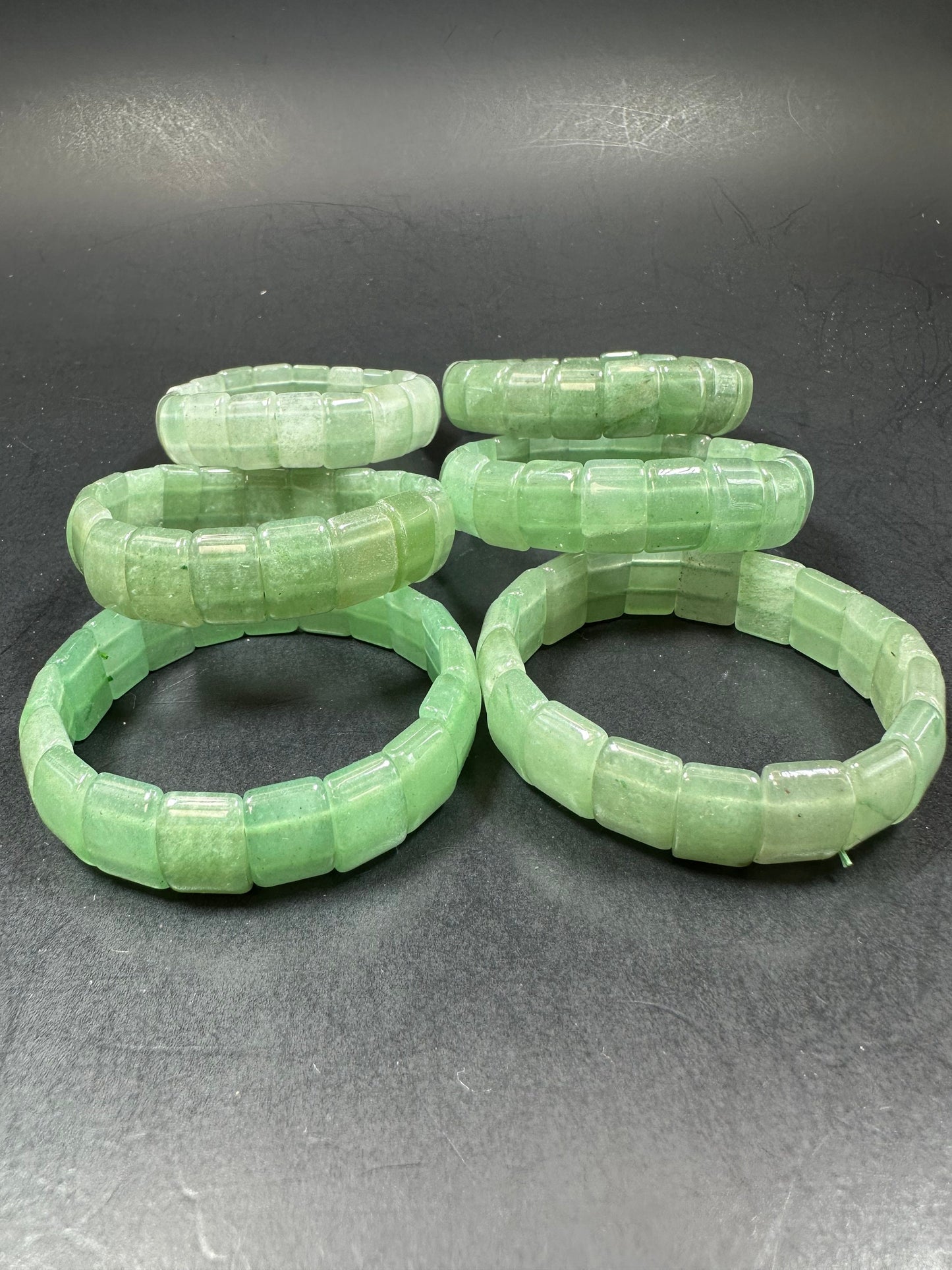 Natural Aventurine Jade Bangle 15x10 Rectangle Shape Gemstone Bracelet. Gorgeous Jade Green Color Bead. High Quality Unique Bangle!