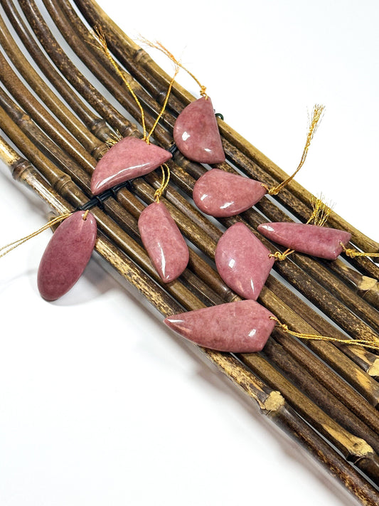 NATURAL Rhodonite Gemstone Pendant, 15x21mm to 20x40mm Freeform Shape Pendant, Beautiful Natural Pink Color Rhodonite Loose Pendant.