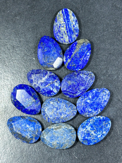 NATURAL Lapis Lazuli Gemstone Bead Faceted 32x23mm Teardrop Shape Bead, Beautiful Natural Blue Color Lapis Lazuli Gemstone Bead, LOOSE Beads