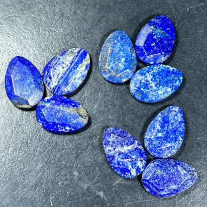 NATURAL Lapis Lazuli Gemstone Bead Faceted 32x23mm Teardrop Shape Bead, Beautiful Natural Blue Color Lapis Lazuli Gemstone Bead, LOOSE Beads